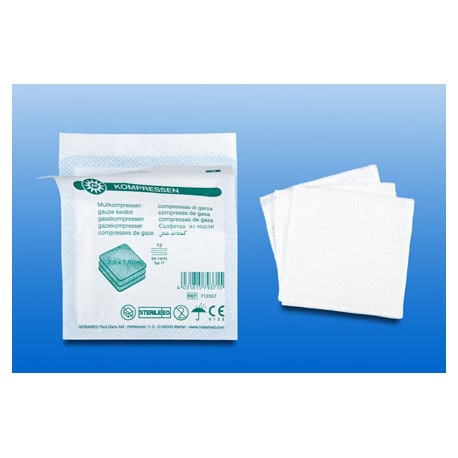 Gaaskompressen Steriel 12-laags 7,5x7,5cm (set 3st.)