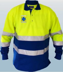 EHBO-KNVE polosweater met striping, rug & borstlogo