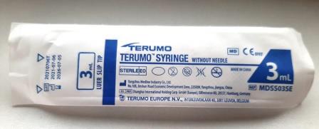 Injectiespuit 3ml luer lock - 3 delig - Afbeelding 2