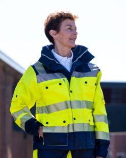 Weerbestendige Parka kleur Geel / Blauw