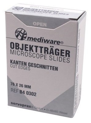 Objektglaasjes voor de microscoop zonder matrand 76x26mm
