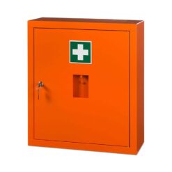 BHV kast leeg model 023 kleur oranje afmeting 56 x 49 x 20cm